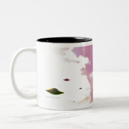 Caneca De Café Em Dois Tons OVNI Abrir Céu Mug