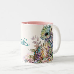 Caneca De Café Em Dois Tons Ovo de Dragão Bebê Fofo