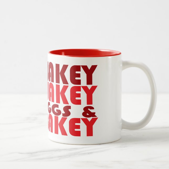 Caneca De Café Em Dois Tons Ovos e Bakey de Wakey Wakey (Direita)