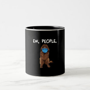 Caneca De Café Em Dois Tons Ow Pessoas Presente de máscara de rosto Vestido
