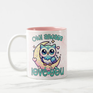 Caneca De Café Em Dois Tons Owl always love you mug