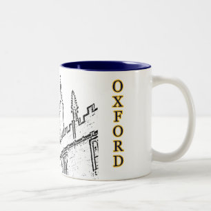 Caneca De Café Em Dois Tons Oxford Inglaterra 1986 espirais de construção