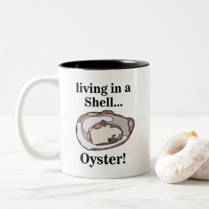 Caneca De Café Em Dois Tons Oyster Shell Engraçado