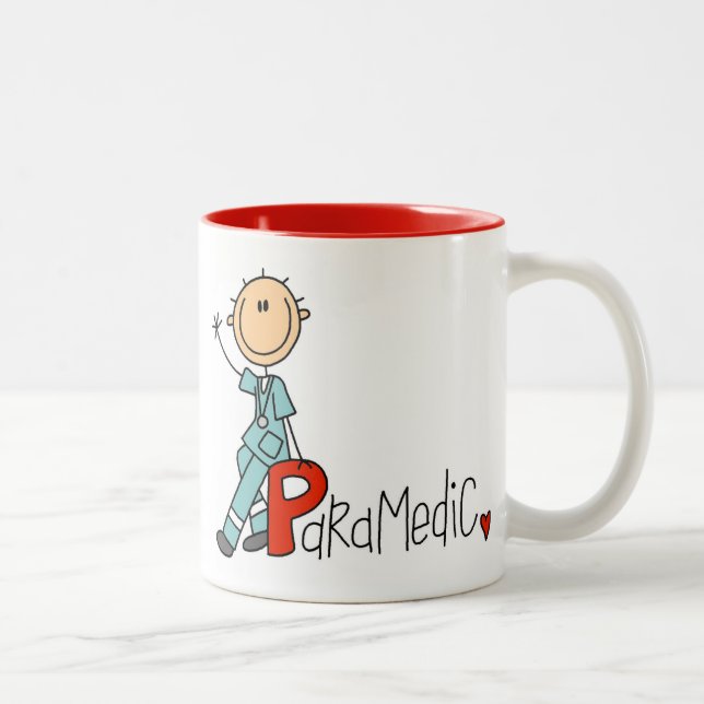 Caneca De Café Em Dois Tons P é para Paramédico (Direita)
