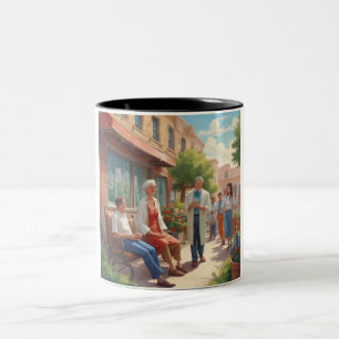 Caneca De Café Em Dois Tons Paciente Primeiro: Seu Lembrete Diário de Autocuid