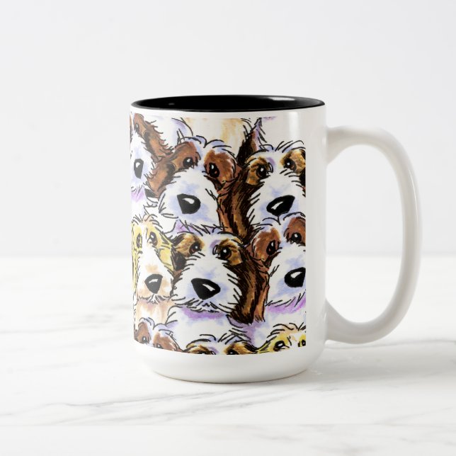Caneca De Café Em Dois Tons Pacote PBGV (Direita)
