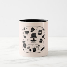 Caneca De Café Em Dois Tons padaria Utensils