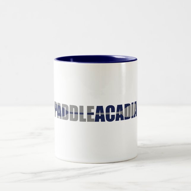 Caneca De Café Em Dois Tons Paddle Acadia National Park Kayaking Maine (Centro)