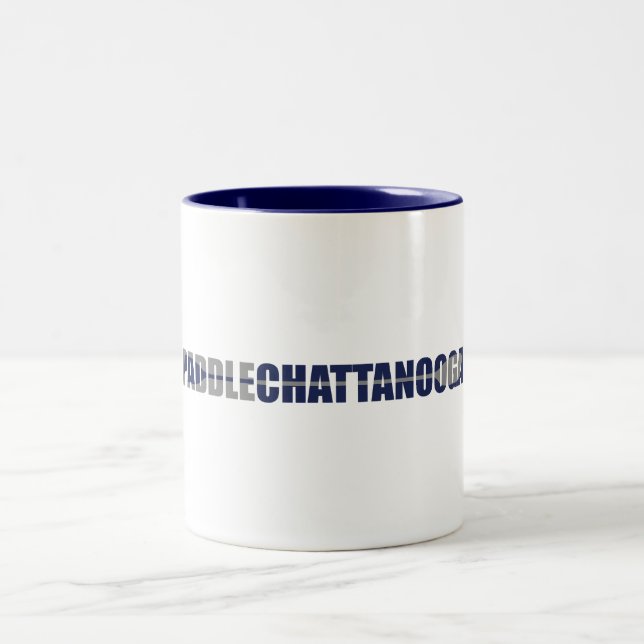 Caneca De Café Em Dois Tons Paddle Chattanooga Tennessee Kayaking (Centro)