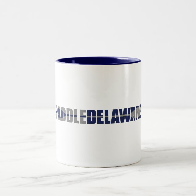 Caneca De Café Em Dois Tons Paddle Delaware Kayaking (Centro)