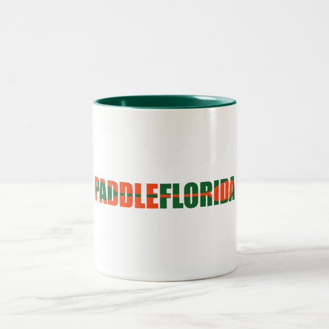 Caneca De Café Em Dois Tons Paddle Florida Kayaking (Centro)