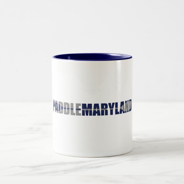 Caneca De Café Em Dois Tons Paddle Maryland Kayaking (Centro)