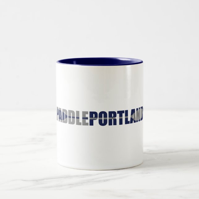 Caneca De Café Em Dois Tons Paddle Portland Kayaking (Centro)