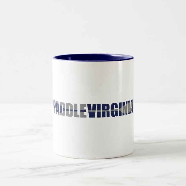 Caneca De Café Em Dois Tons Paddle Virginia Kayaking (Centro)