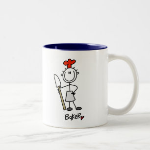 Caneca De Café Em Dois Tons Padeiro com Camisetas e Presentes Raspador