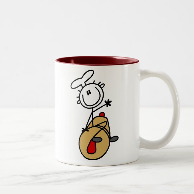 Caneca De Café Em Dois Tons Padeiro com rolo de massa (Direita)