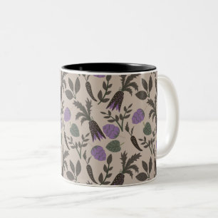 Caneca De Café Em Dois Tons Padrão bonito de Verão