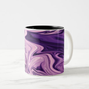 Caneca De Café Em Dois Tons Padrão de arte da galáxia azul