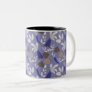 Caneca De Café Em Dois Tons Padrão De Carrots E Loucos Azuis