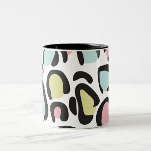 Caneca De Café Em Dois Tons Padrão de estampa animal dos anos 80