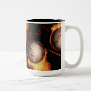 Caneca De Café Em Dois Tons Padrão de Fireball Lovers Mug
