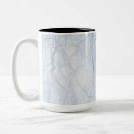 Caneca De Café Em Dois Tons Padrão de Sombra Azul