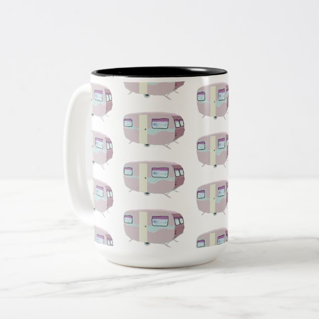 Caneca De Café Em Dois Tons Padrão de Trailer (Frente Esquerda)