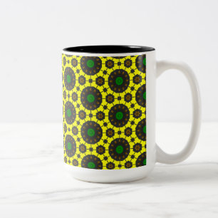 Caneca De Café Em Dois Tons Padrão de Verão