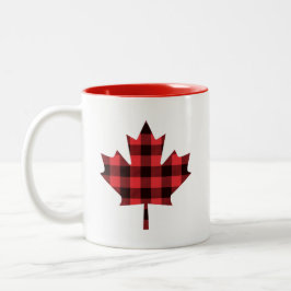 Caneca De Café Em Dois Tons Padrão de Verificação de Xadrez de Folha de Folha