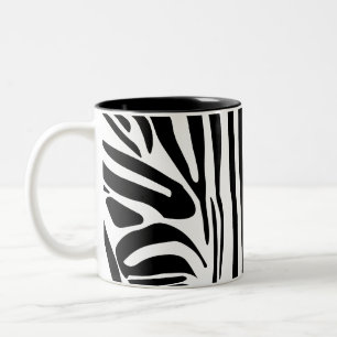 Caneca De Café Em Dois Tons Padrão de zebra