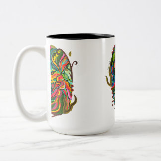 Caneca De Café Em Dois Tons Padrão do Portal de Abstrato original
