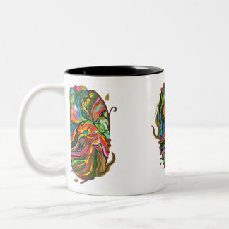 Caneca De Café Em Dois Tons Padrão do Portal de Abstrato original