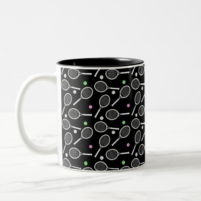 Caneca De Café Em Dois Tons Padrão do rack tênis (Esquerda)