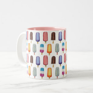 Caneca De Café Em Dois Tons Padrão do sorvete