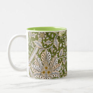 Caneca De Café Em Dois Tons Padrão Floral Clássico William Morris Windrush