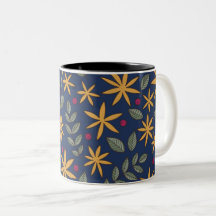 Padrão Floral Dourado Desenho Botânico