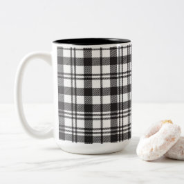 Caneca De Café Em Dois Tons Padrão Minimalista Moderno