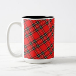 Caneca De Café Em Dois Tons Padrão Minimalista Moderno