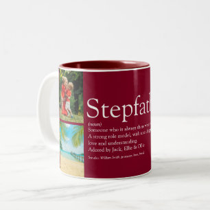Caneca De Café Em Dois Tons Padrasto Definicao 4 Foto Burgundy