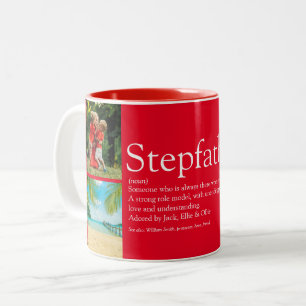 Caneca De Café Em Dois Tons Padrasto Definicao 4 Foto Vermelha Diversao