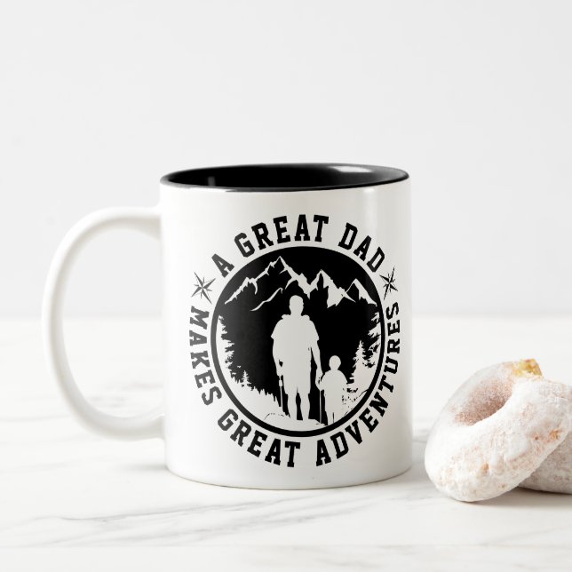 Caneca De Café Em Dois Tons Padre & Son Adventure | DIA DE OS PAIS | Branco (Com Donut)