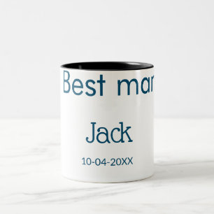 Caneca De Café Em Dois Tons padrinho de casamento adicionar nome texto despedi