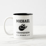 Caneca De Café Em Dois Tons Padrinhos de casamento Personalizados Clássicos do<br><div class="desc">Presentes personalizados para padrinhos de casamento com o tema do cowboy ocidental. Decorado com chapéu de cowboy com fonte ocidental antiga. O texto e a cor são editáveis usando a Ferramenta Design para ajustado da sua ocasião. Obtenha este presente personalizado para casamento, despedida de solteiro, festa de noivado ou qualquer...</div>