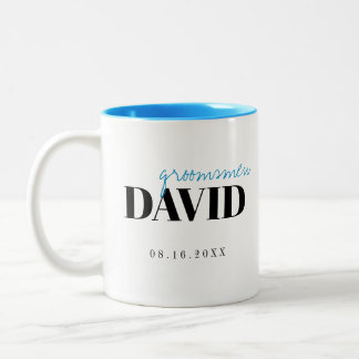 Caneca De Café Em Dois Tons Padrinhos de casamento Personalizados de Tipografi
