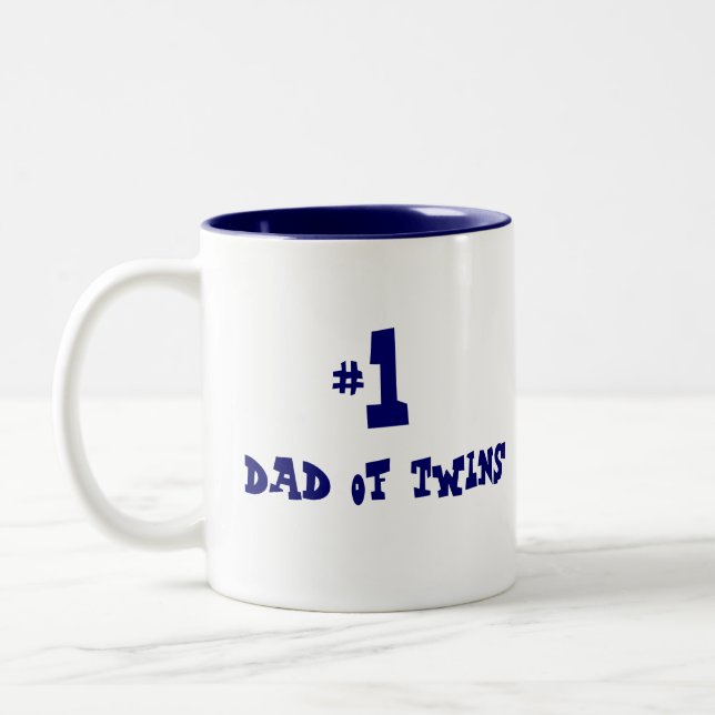 Caneca De Café Em Dois Tons pai #1 dos gêmeos (Esquerda)