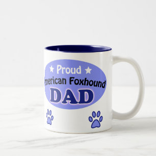 Caneca De Café Em Dois Tons Pai Americano de Foxhound Orgulhoso