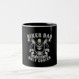 Caneca De Café Em Dois Tons Pai Biker Motocicleta Padre Rider Biker Pai Padre