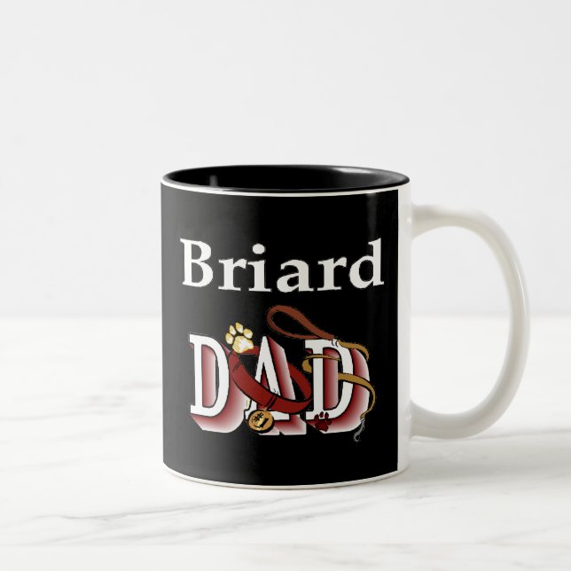 Caneca De Café Em Dois Tons Pai Briard Mug (Direita)