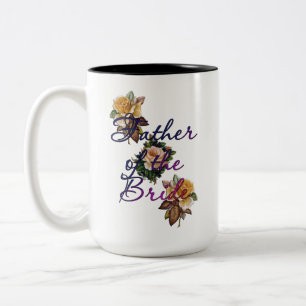 Caneca De Café Em Dois Tons Pai Da Noiva Floral