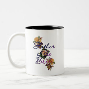 Caneca De Café Em Dois Tons Pai Da Noiva Floral